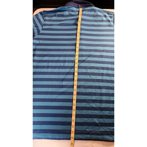 Greyson Polo Shirt Mens XL Blue Striped Short Sleeve Golf Performance NWOT - Picture 6 of 9